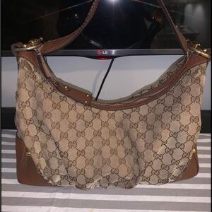 Gucci Tan and Brown Shoulder Bag